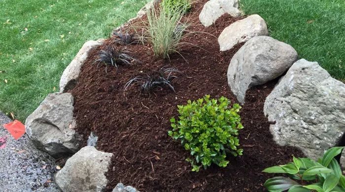 The advantages of planting flowers in the yard covered with a layer of material, these things are very easy to use.