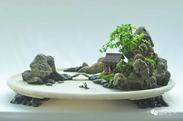 A wonderful way to bond bonsai mountains and rocks