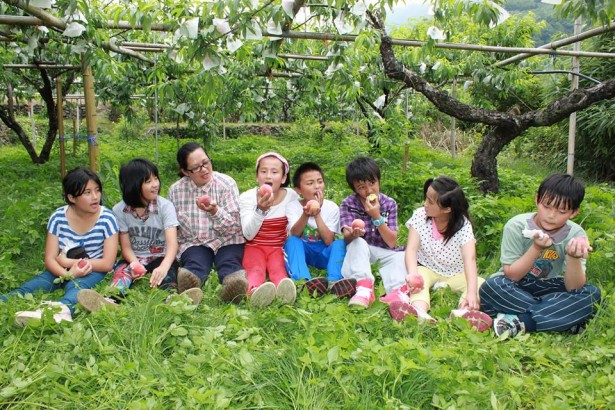 Taoyuan Sanguang Primary School May Peach parent Teachers and students cooperate to sell and raise Education fees