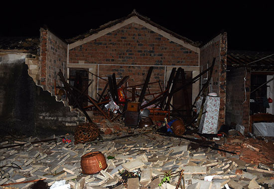 Tornado hits Hainan, damages 178 village houses