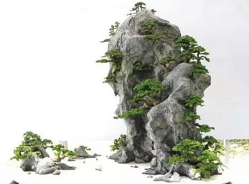 The production method of beautiful mountain and stone bonsai