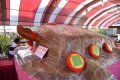 The giant tortoise of Kaishan Temple in Lugu, Nantou County, Lin Mingyi, the county magistrate, celebrates his birthday and prays for blessings.