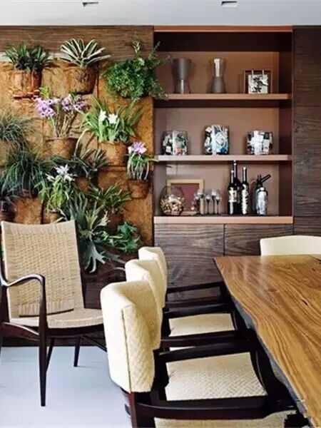 Teach you to make green background walls with potted plants at home.