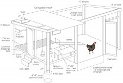 Design of low-cost greenhouse chicken house construction of rural household chicken house